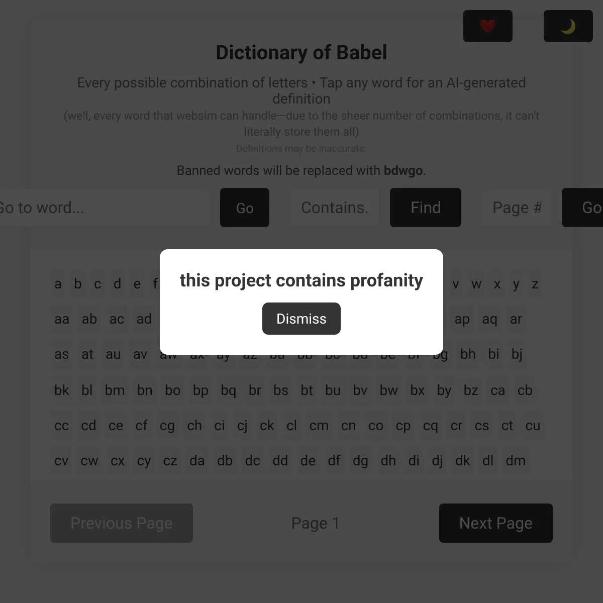 Dictionary of Babel