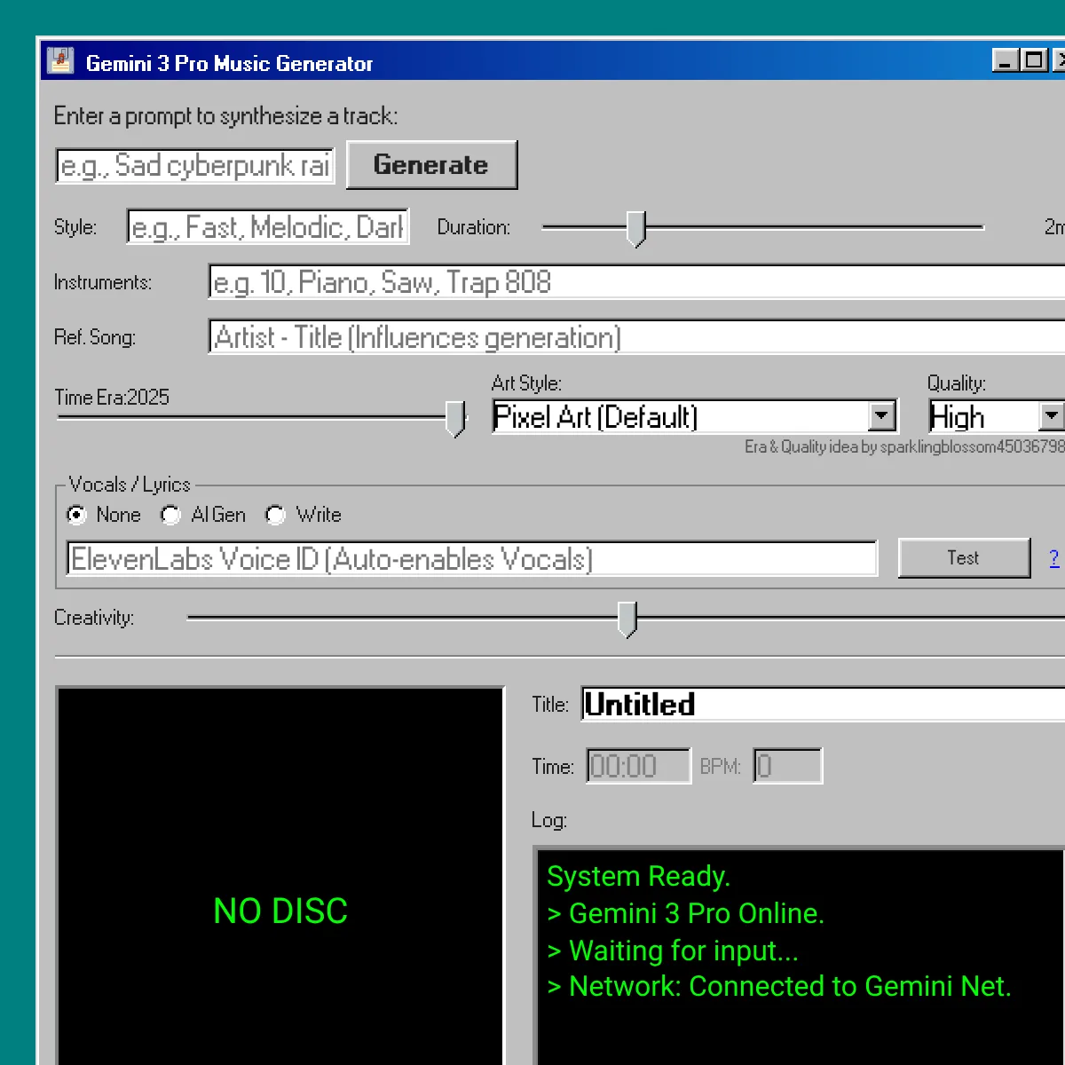 Music Generator (WORKS!!!)