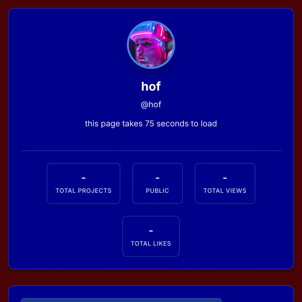 the project is loading