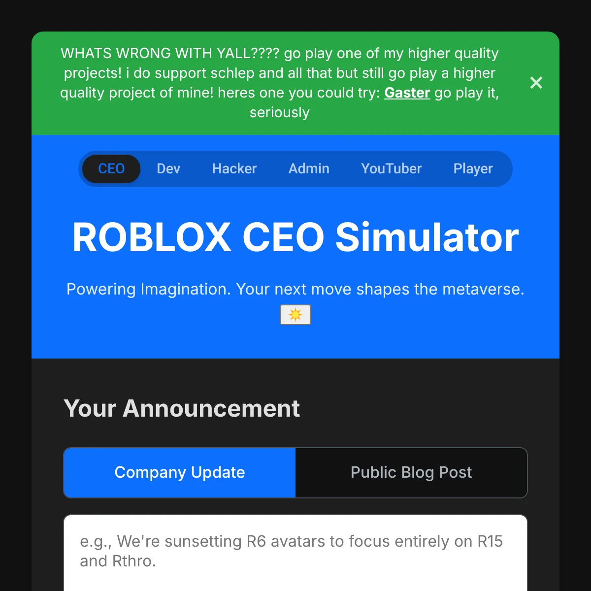 ROBLOX CEO Simulator