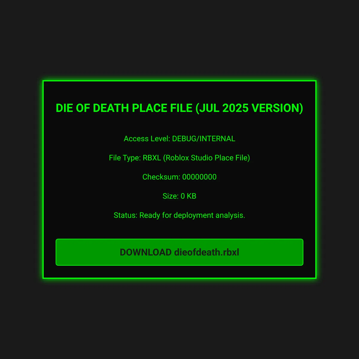 Die of Death File Access