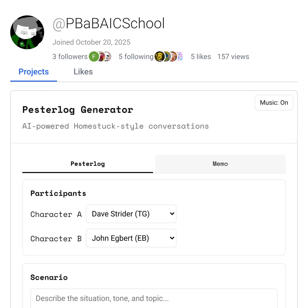 the project is loading