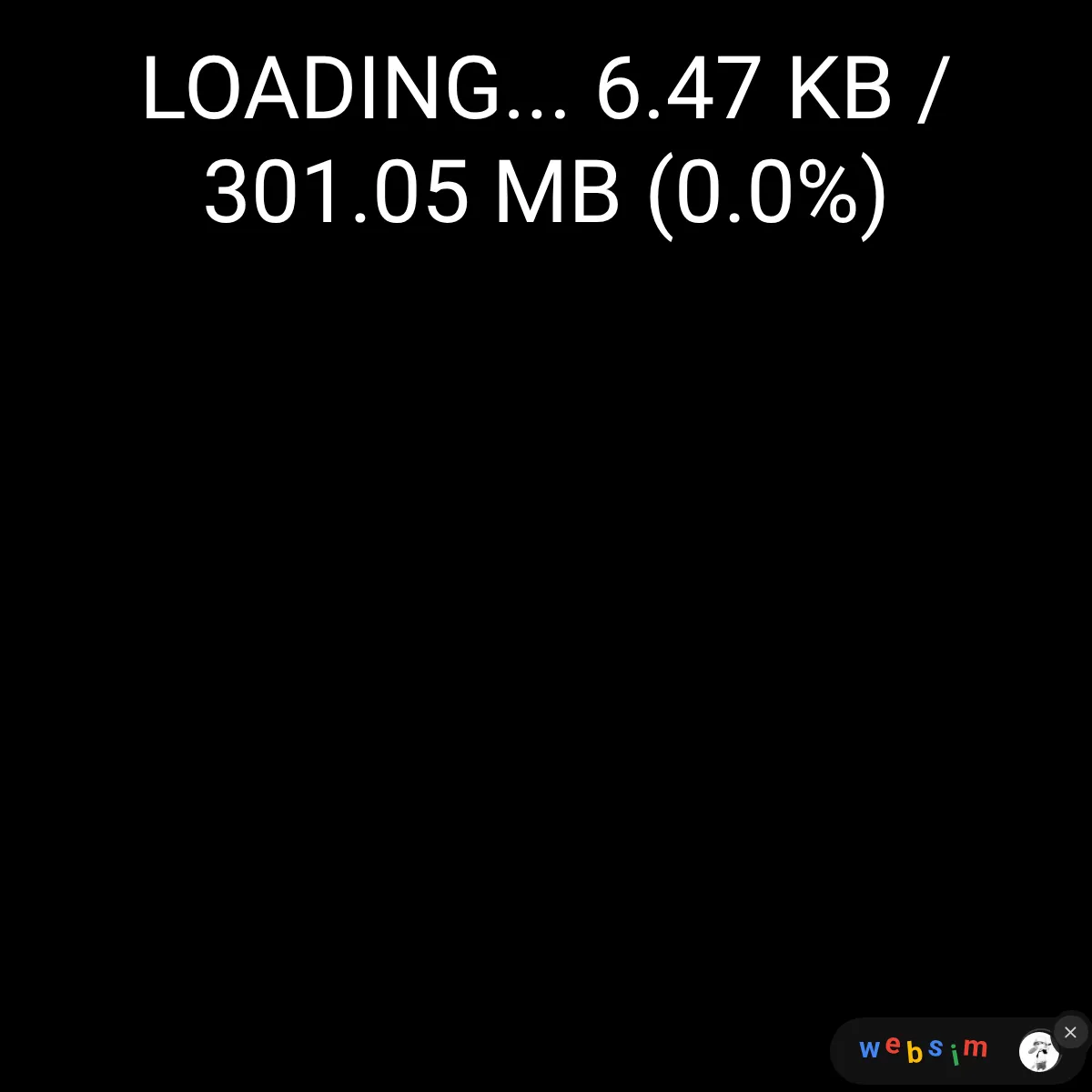 the project is loading