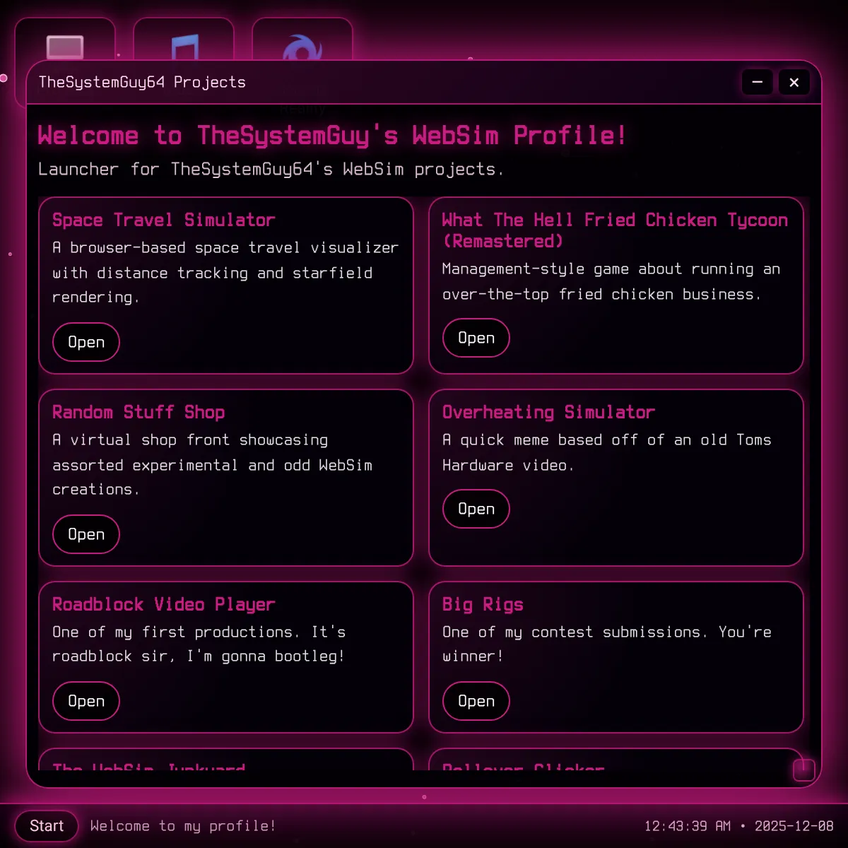 the project is loading