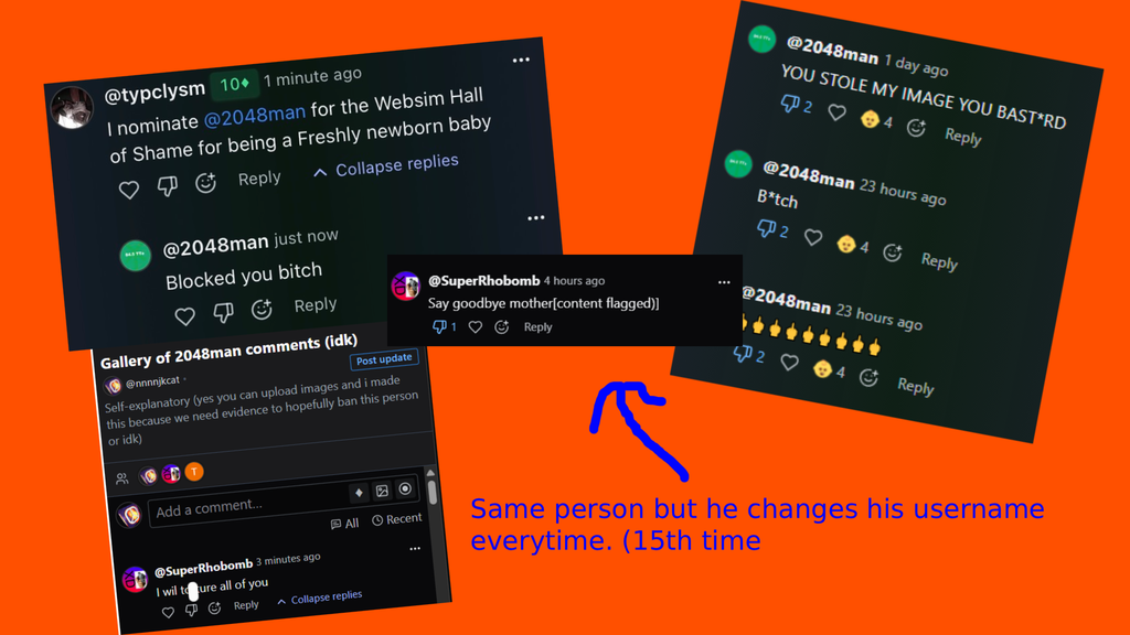 Gallery of 2048man comments (idk)