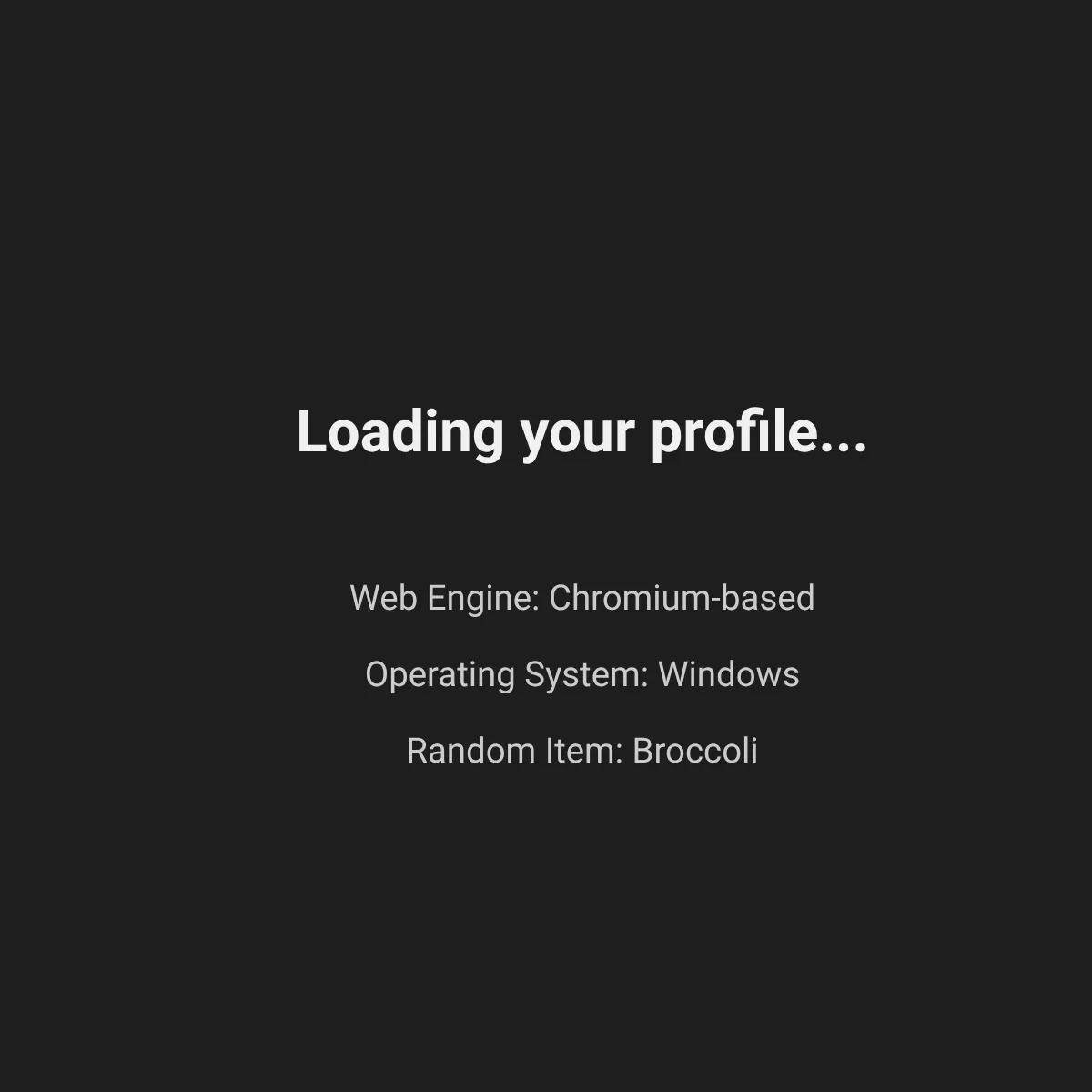 the project is loading