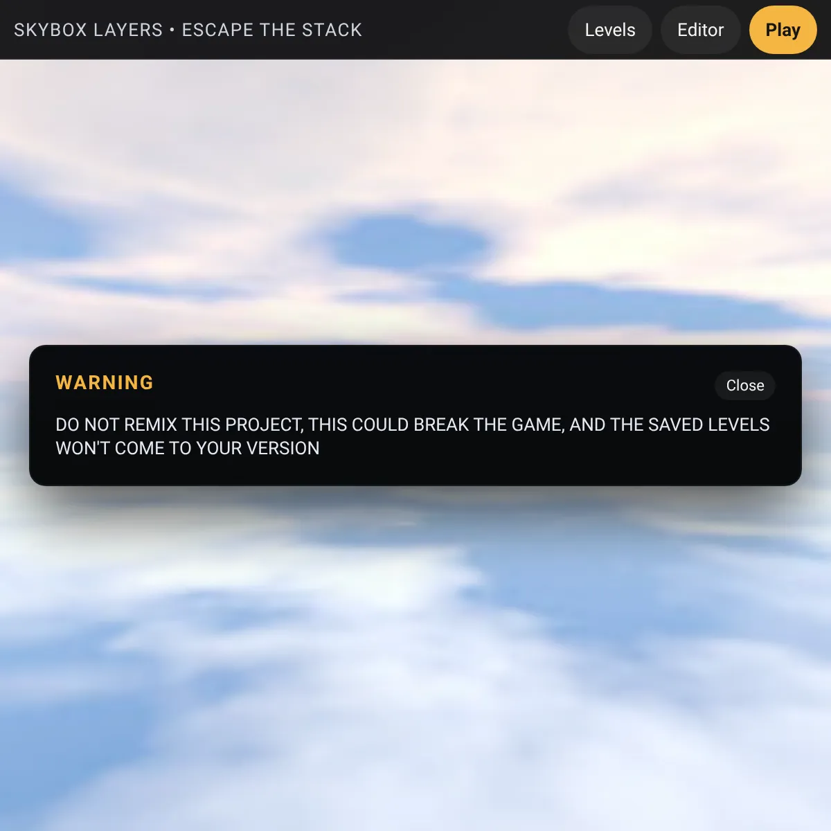 the project is loading