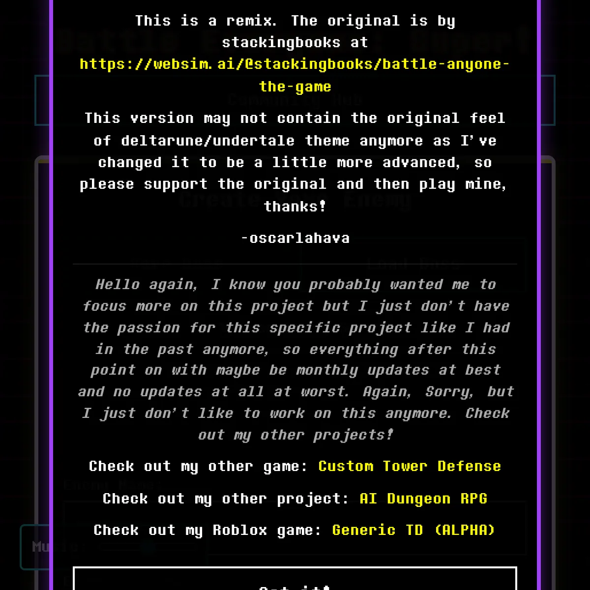 the project is loading