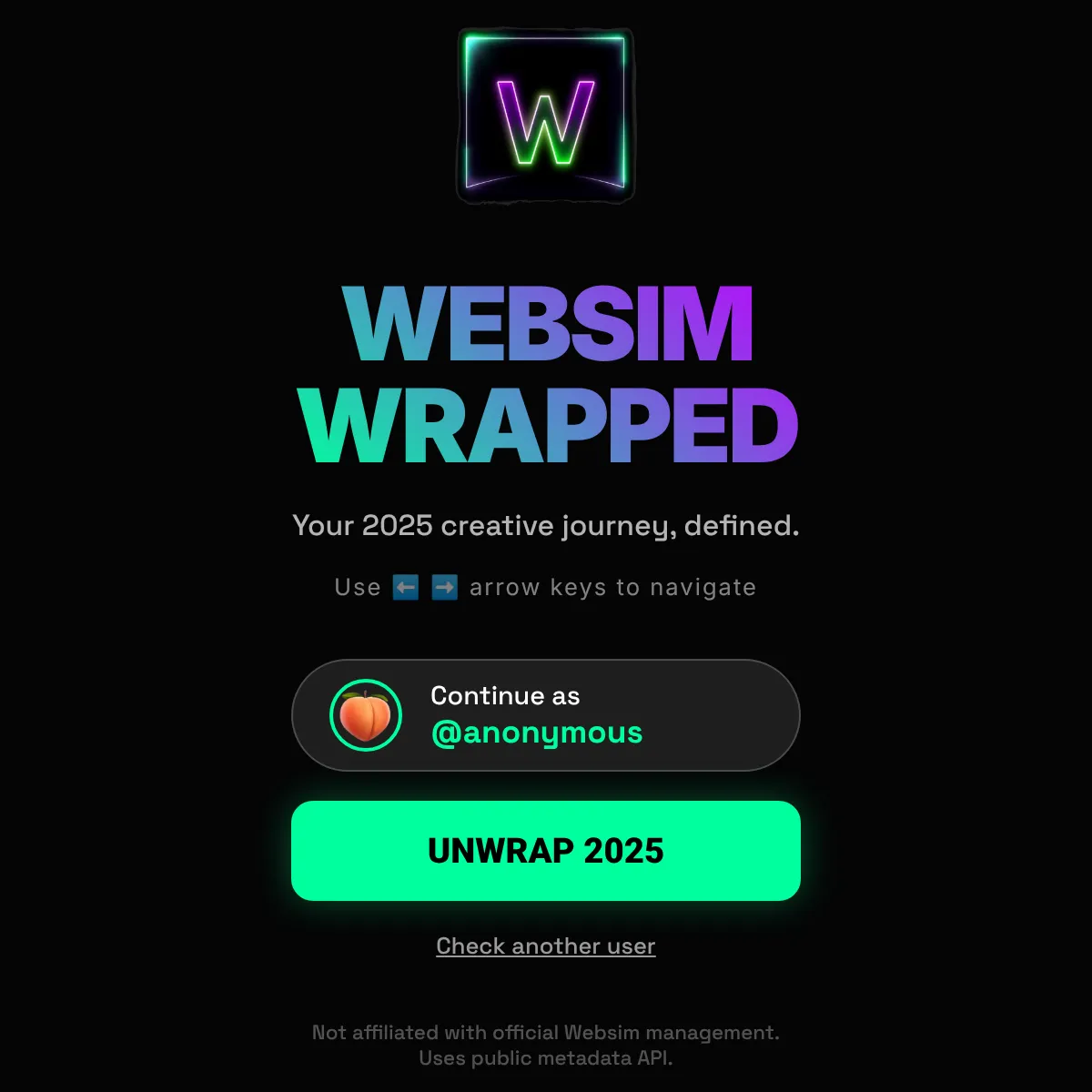 Websim Wrapped - Yearly Recap
