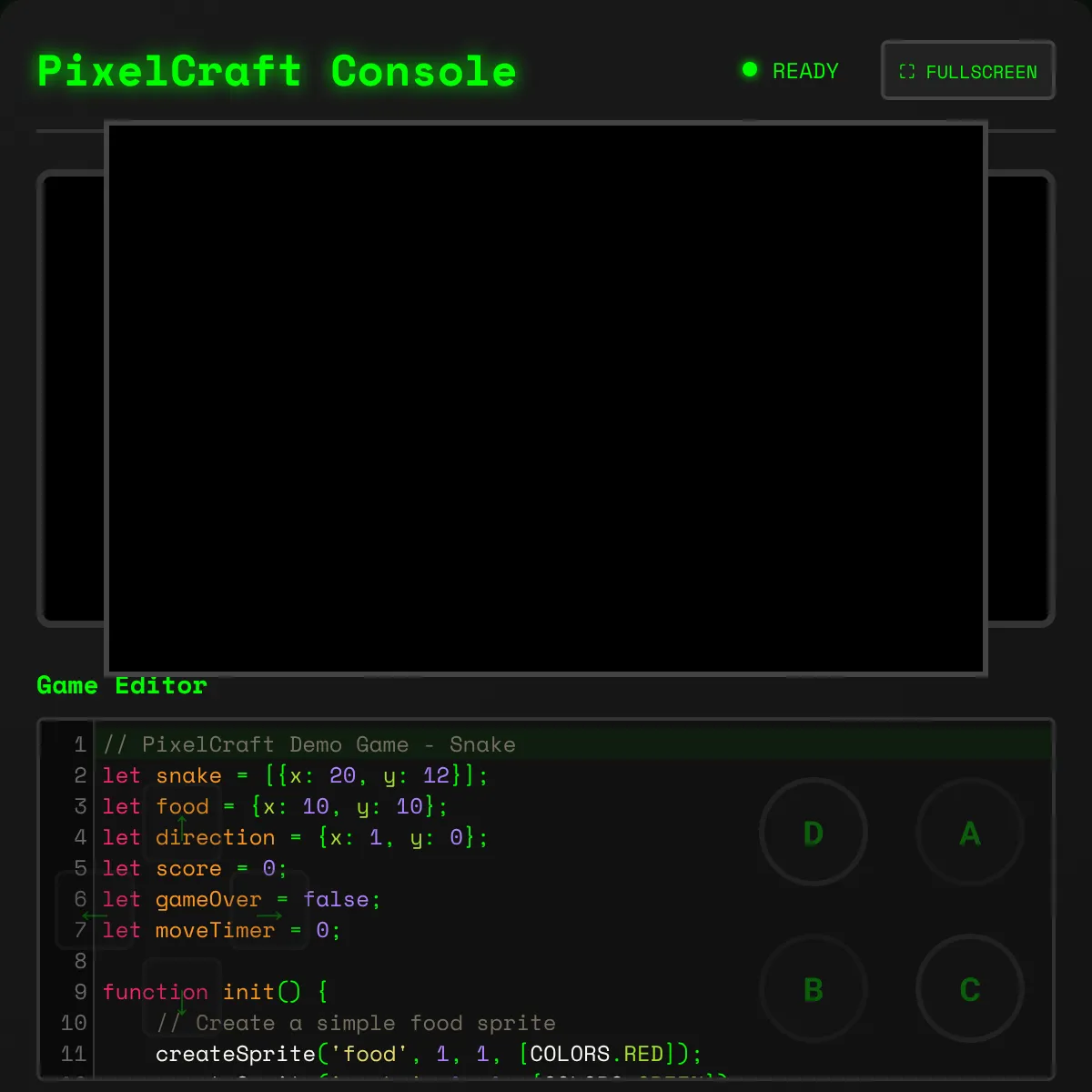 PixelCraft Console(+Game Editor & AI mode)