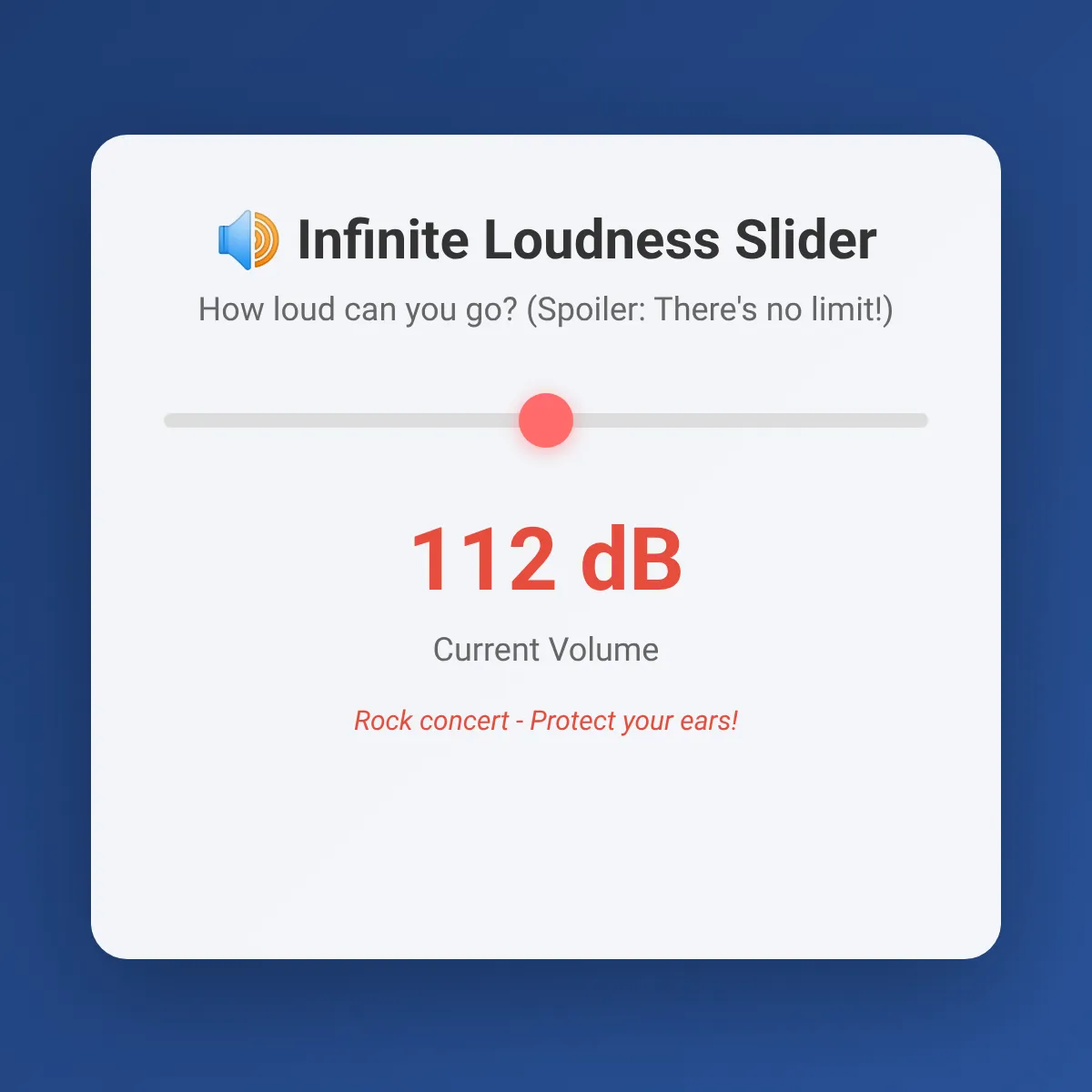 Infinite Loudness Slider