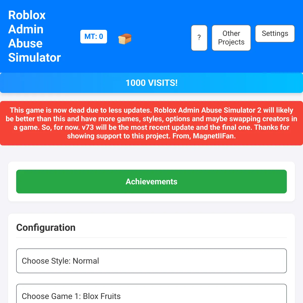 the project is loading