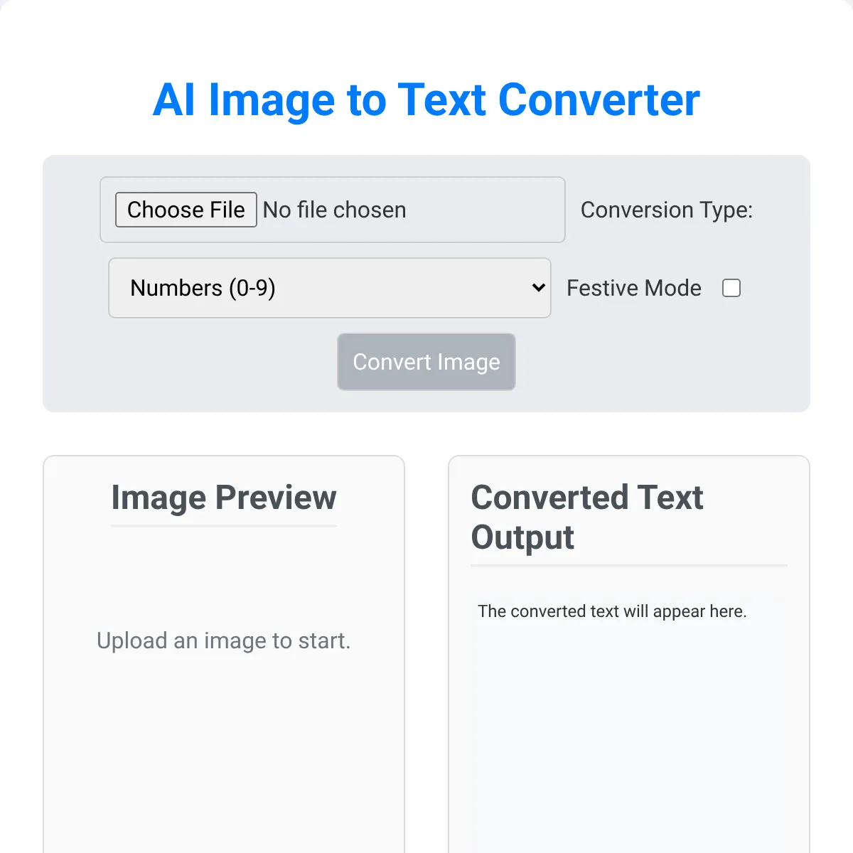 AI Image to Text Converter