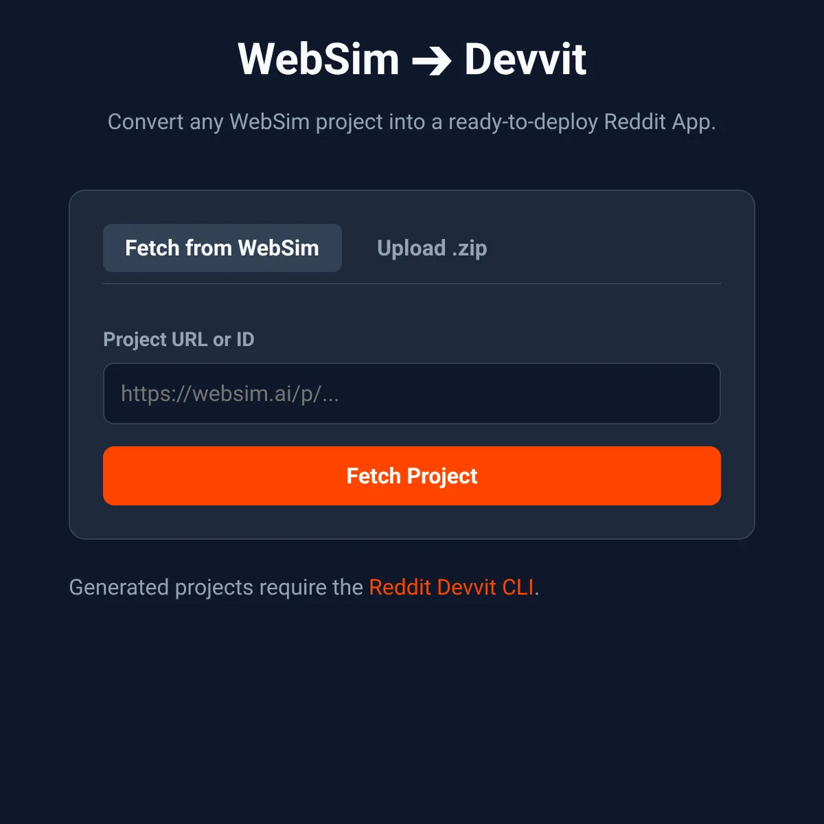 the project is loading