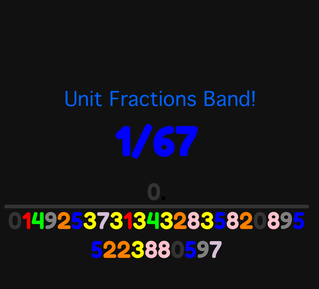 Unit Fractions Band! (go to new one pls)