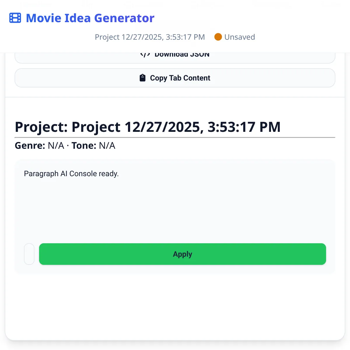 the project is loading