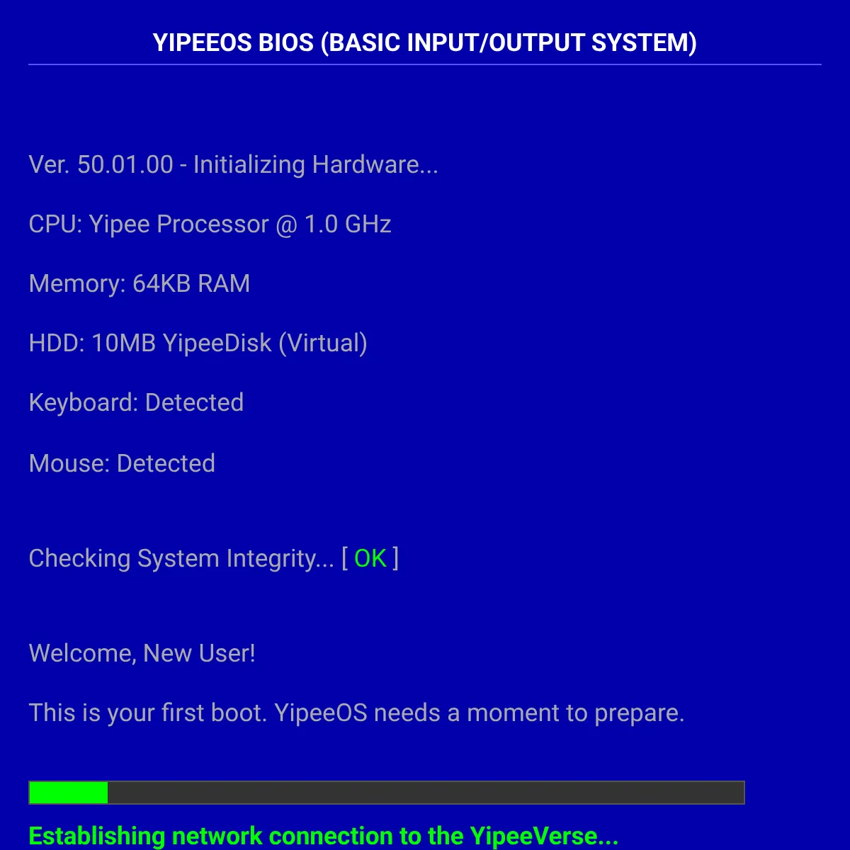 the project is loading