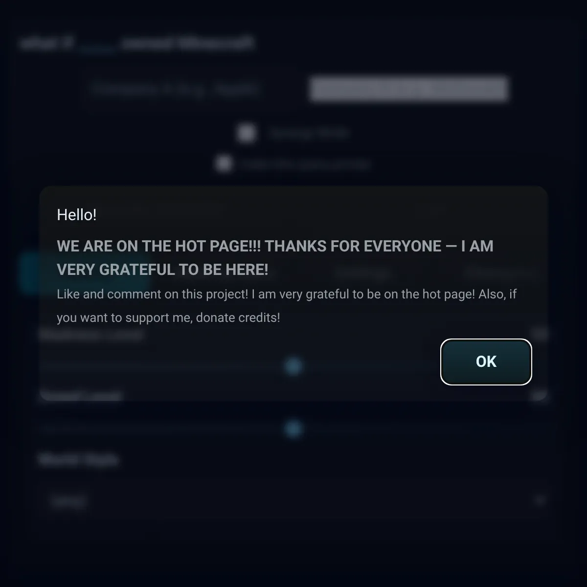 the project is loading