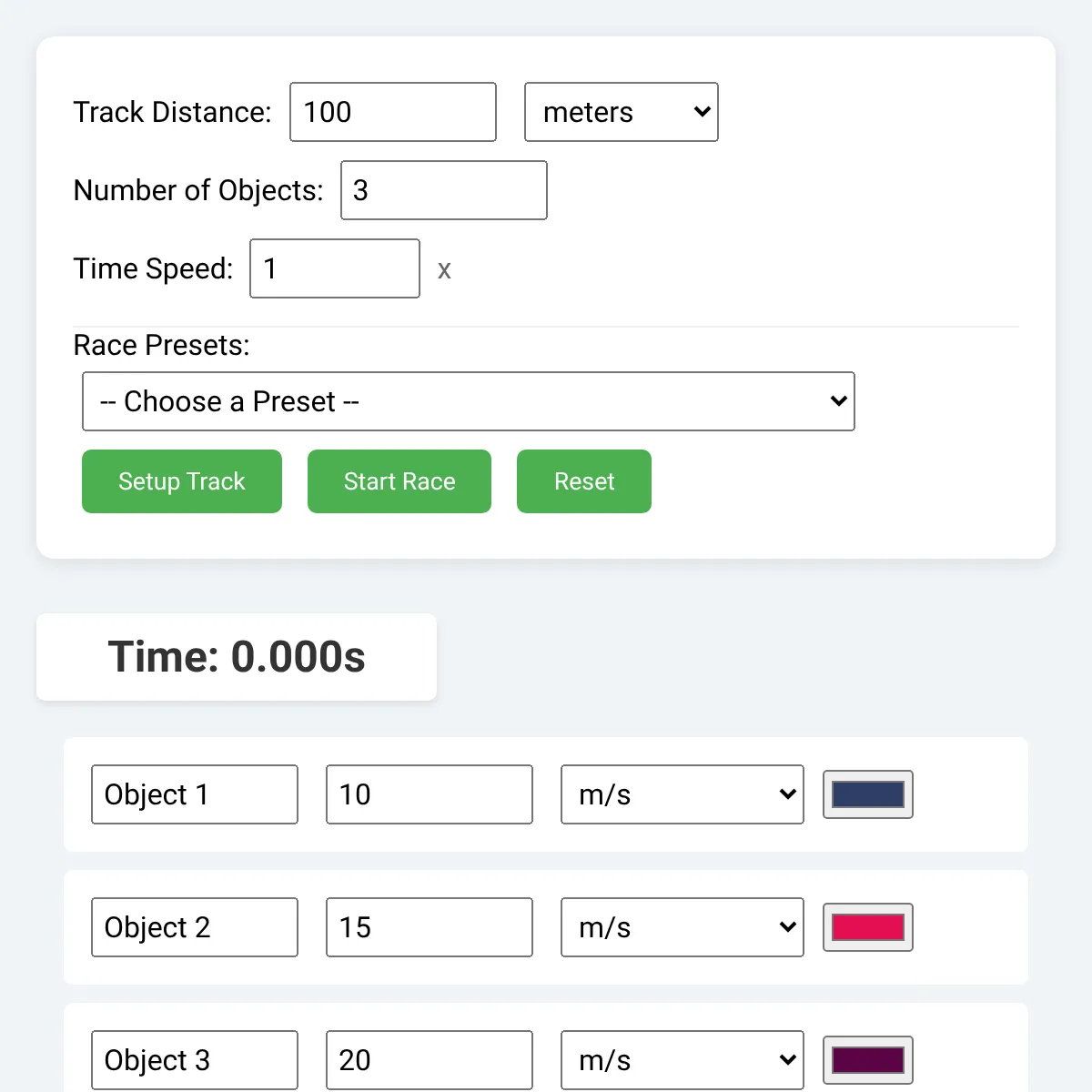 Race Track Simulation