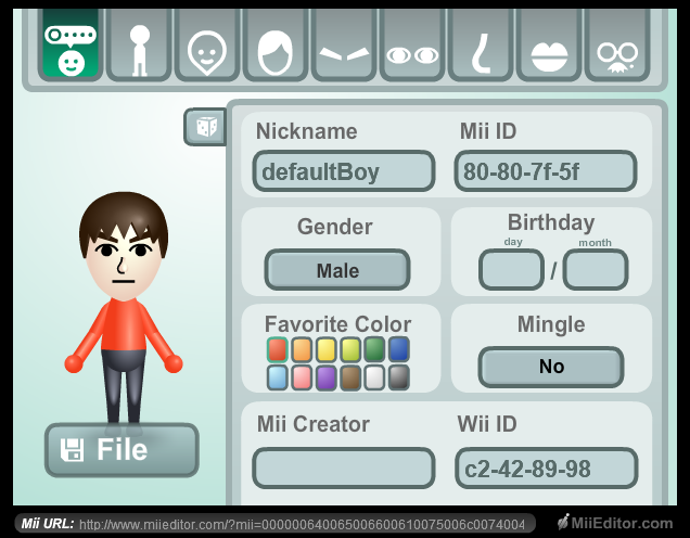 Mii Editor