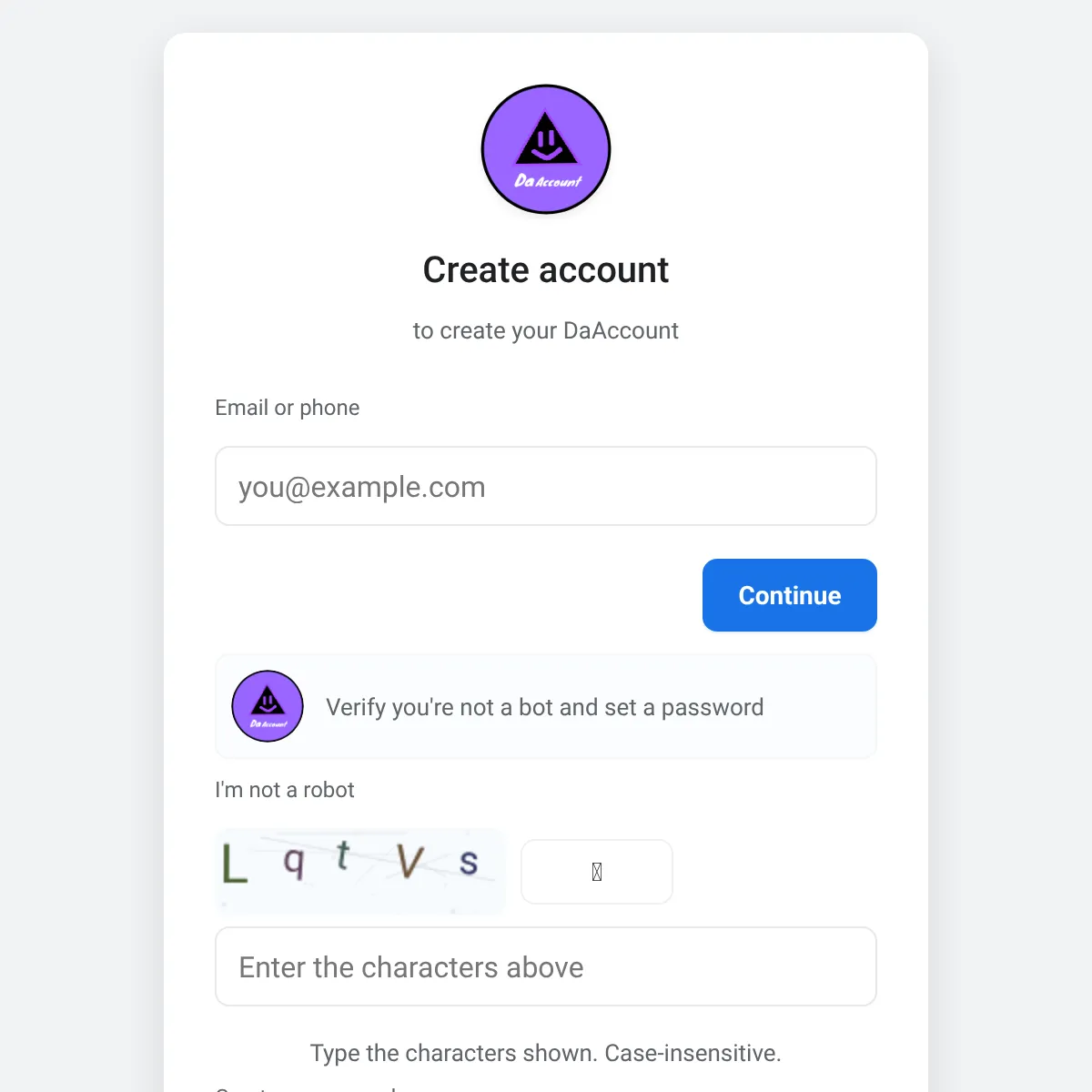 DaAccount Creator