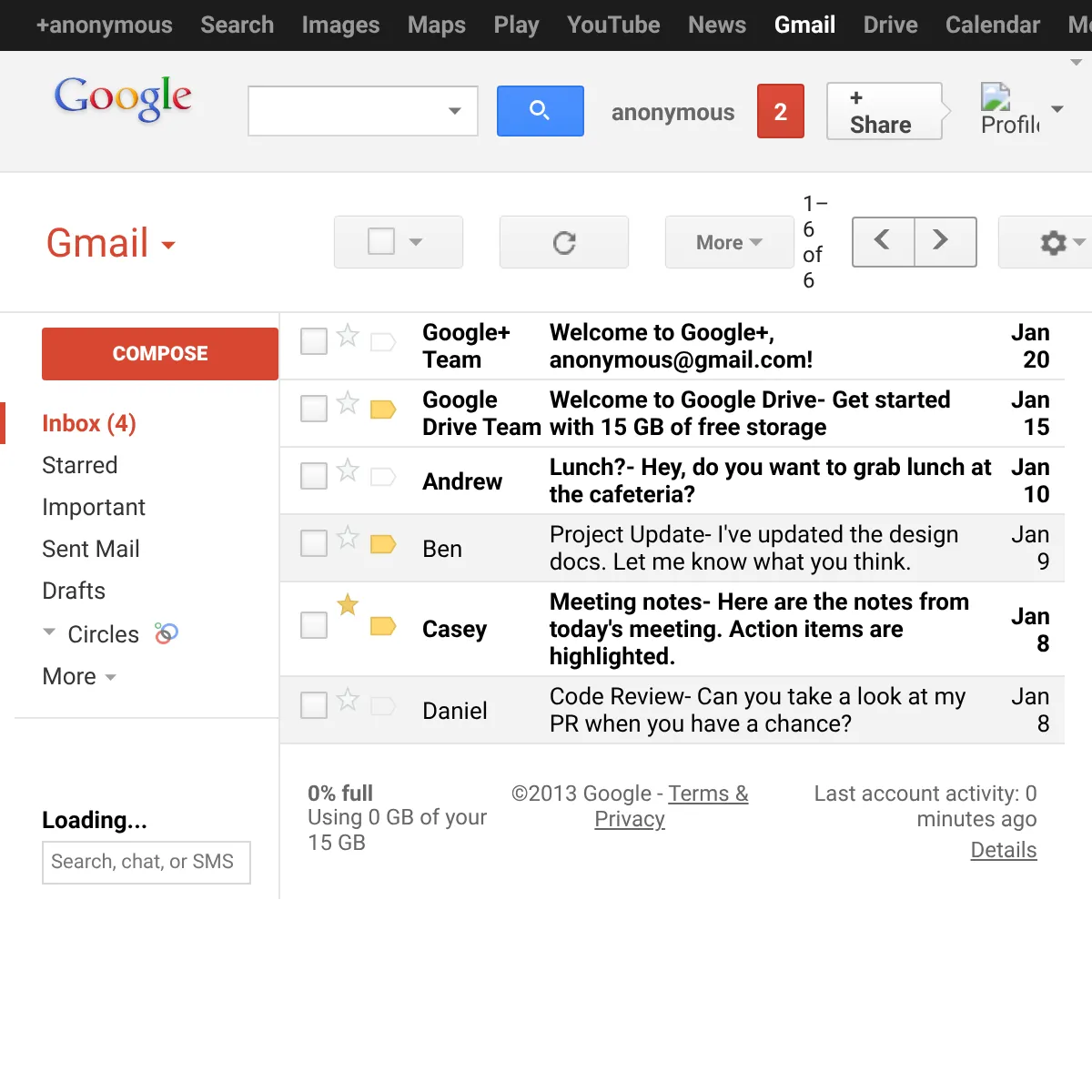 the project is loading