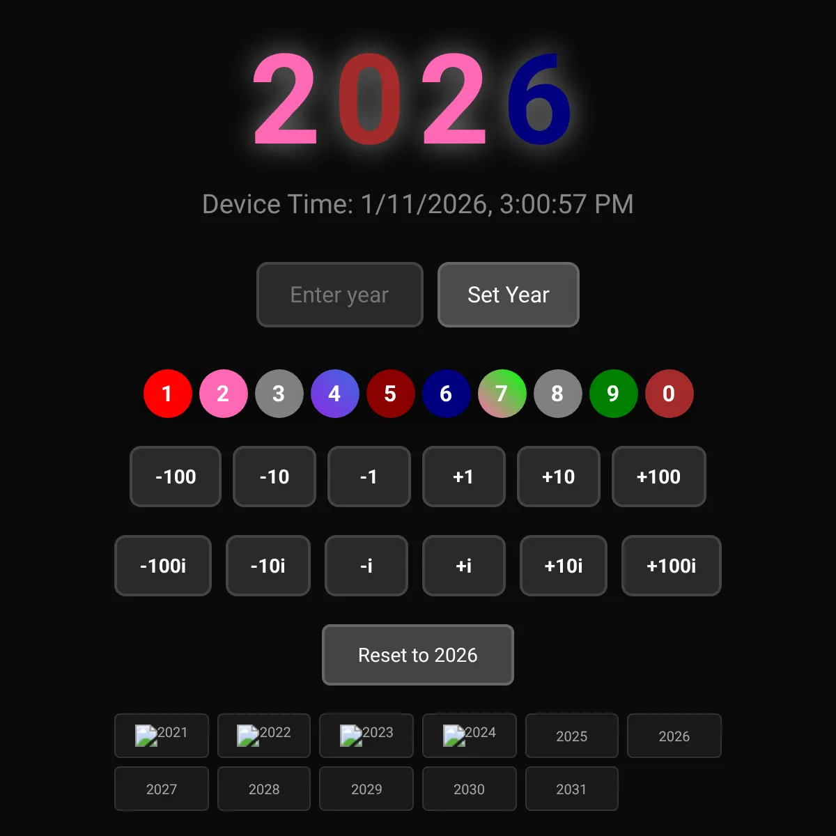 Time Travel Interface