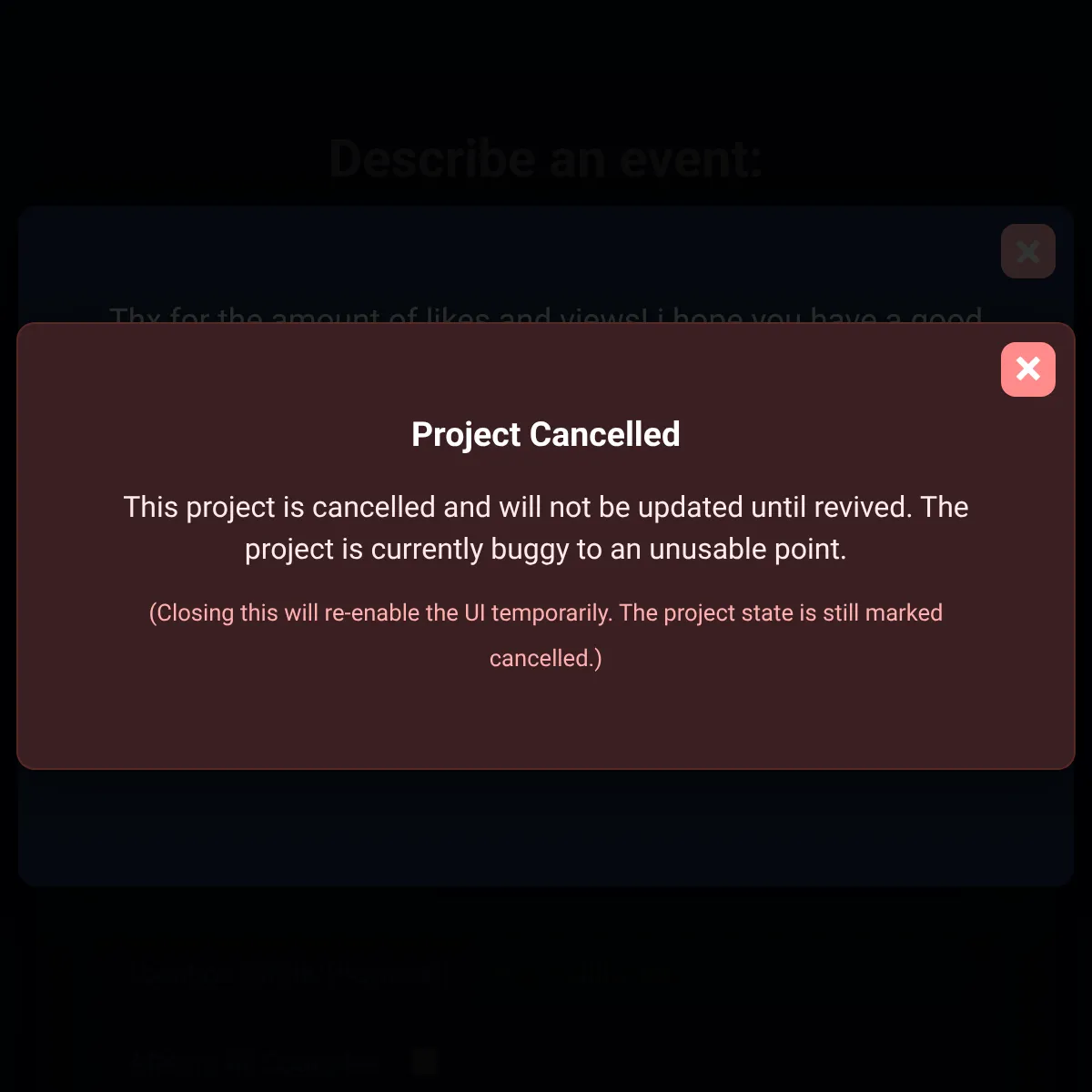 the project is loading