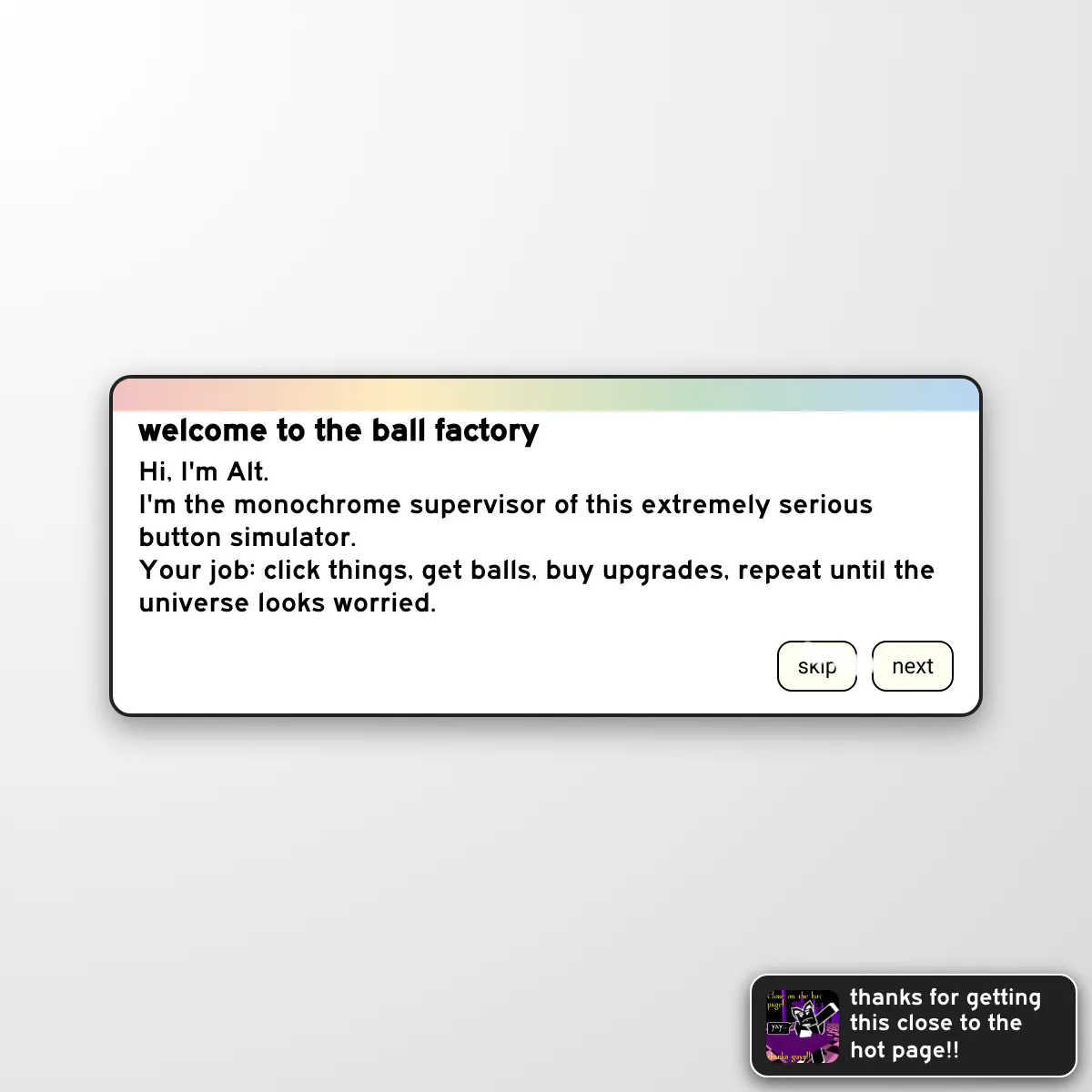 the project is loading