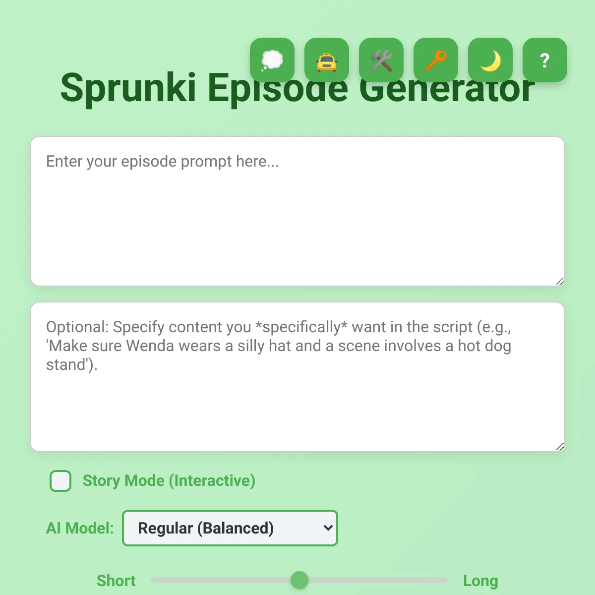Sprunki Episode Generator