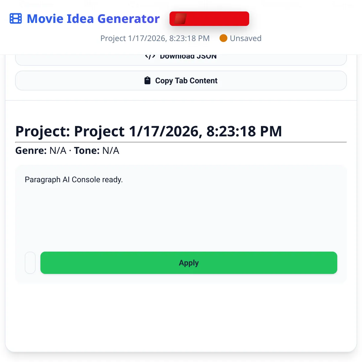 the project is loading