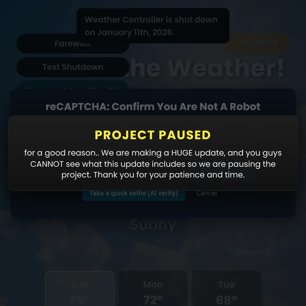 the project is loading