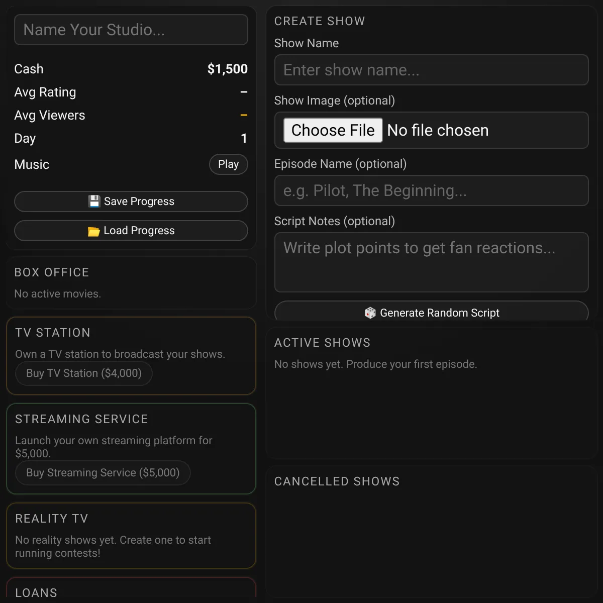 the project is loading