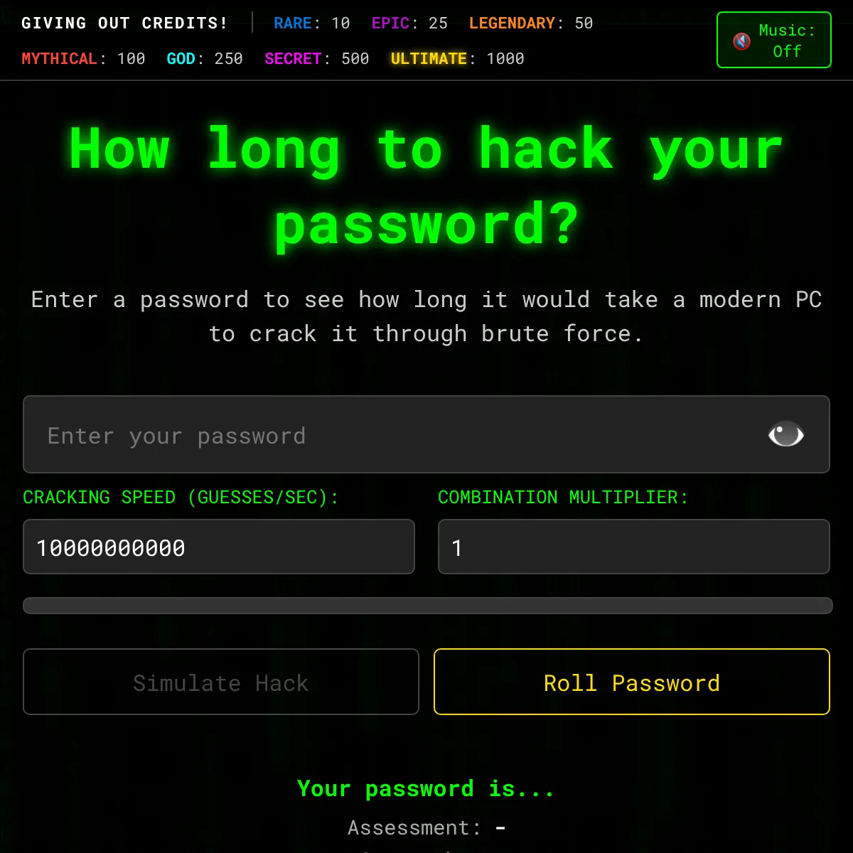 Password Strength Estimator