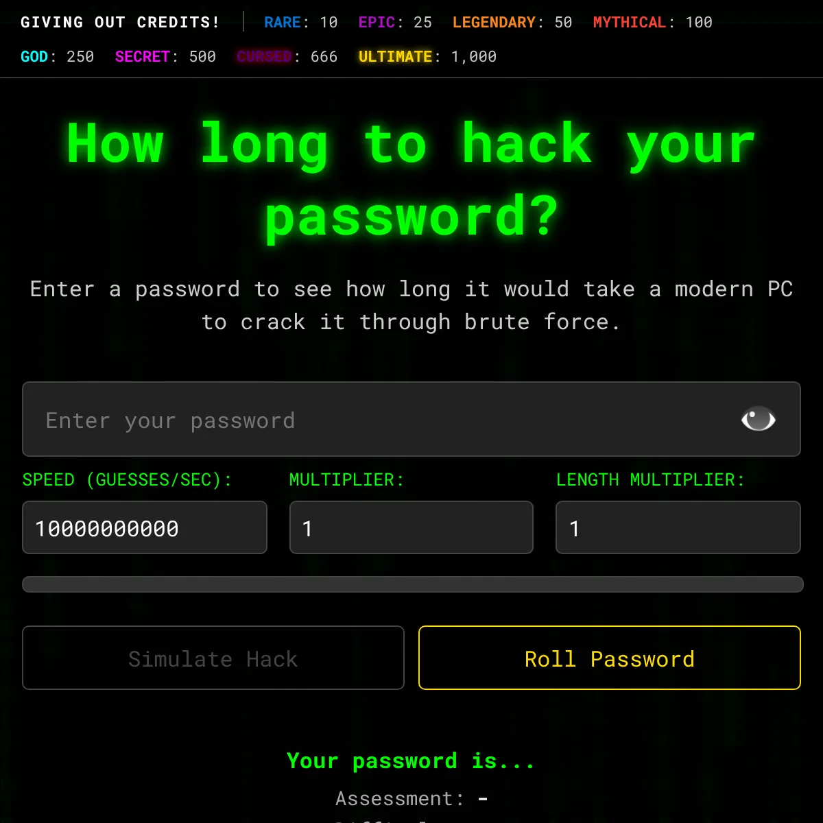 Password Strength Estimator
