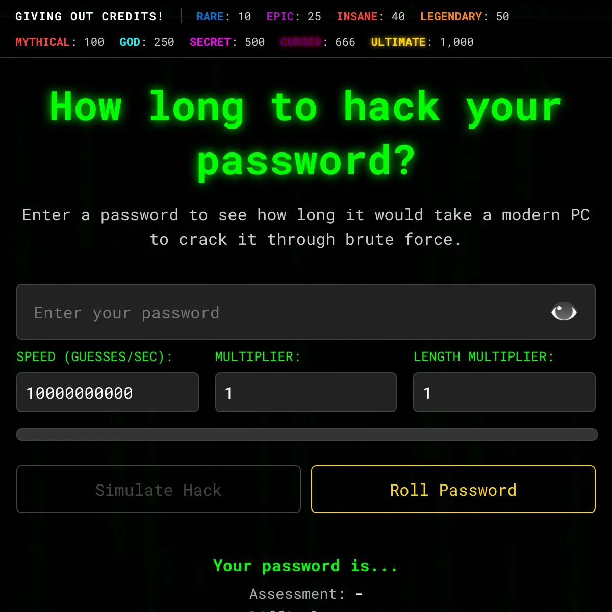 Password Strength Estimator