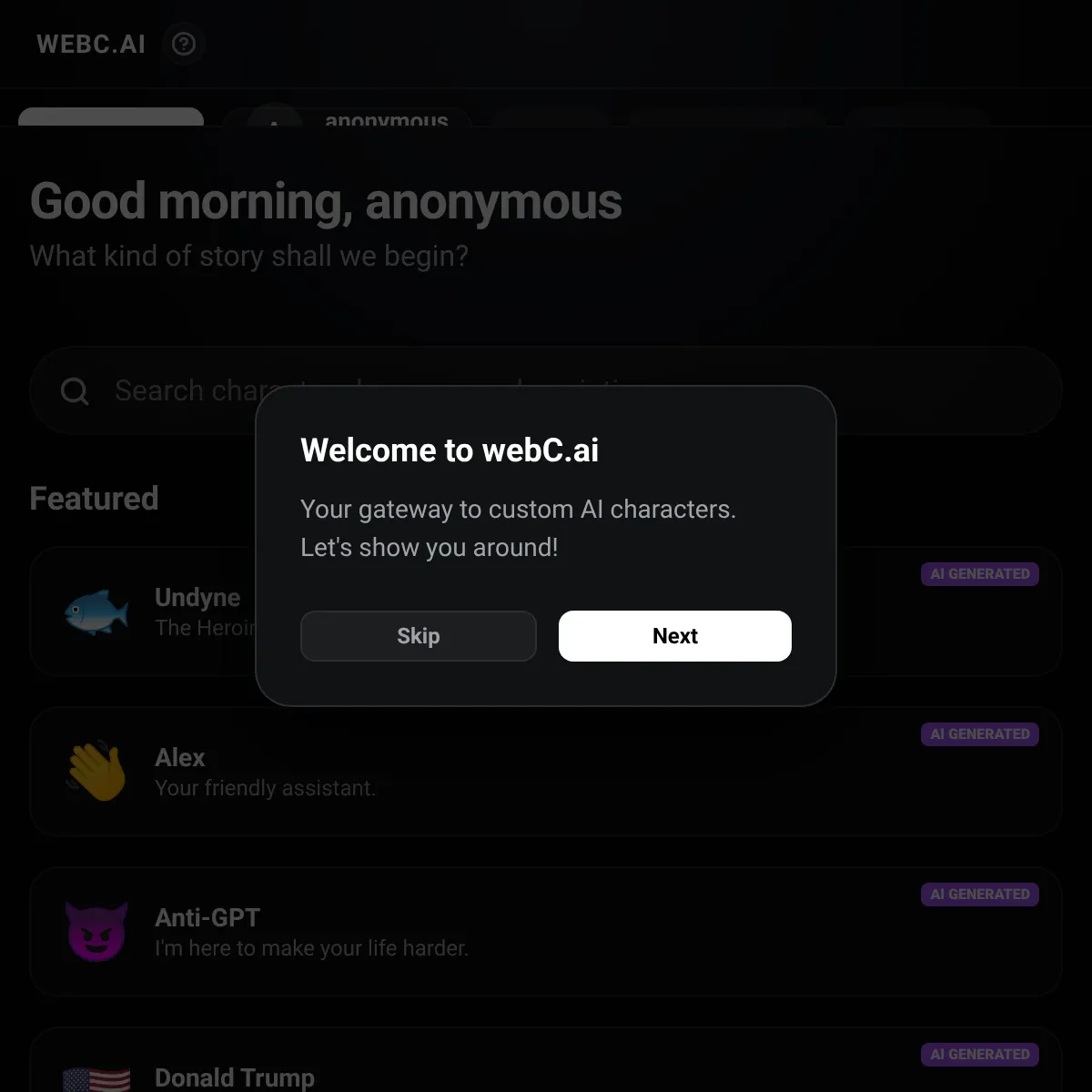 the project is loading