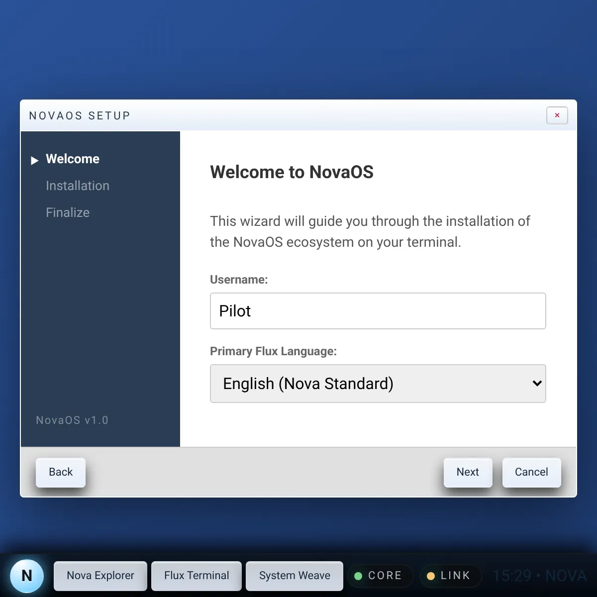 the project is loading