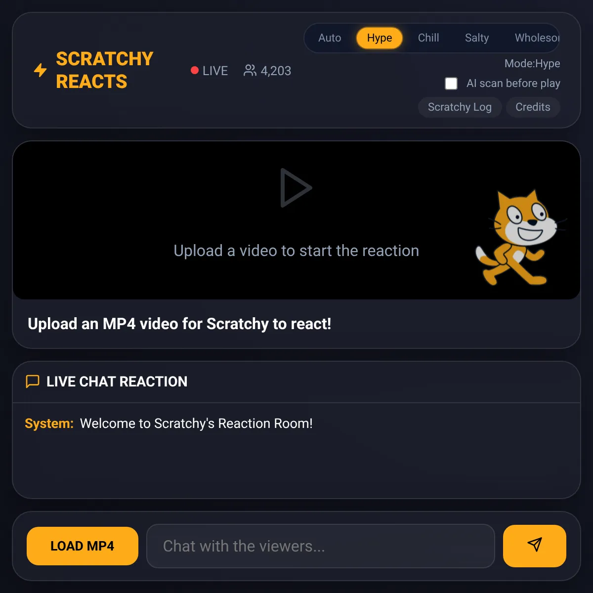 Scratchy Reacts Live