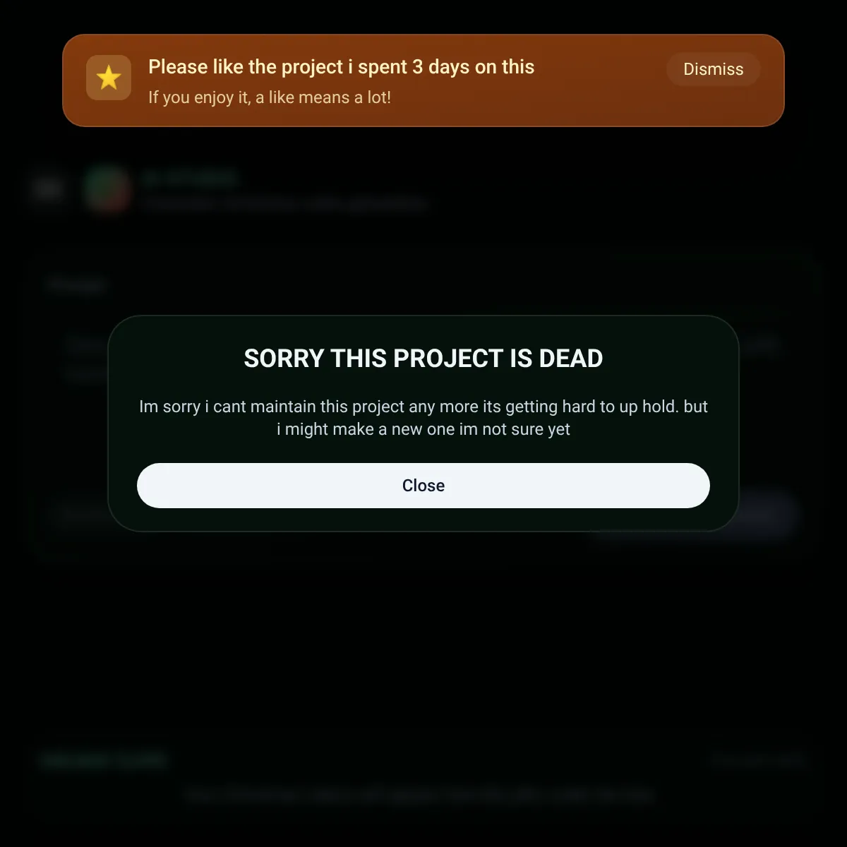the project is loading