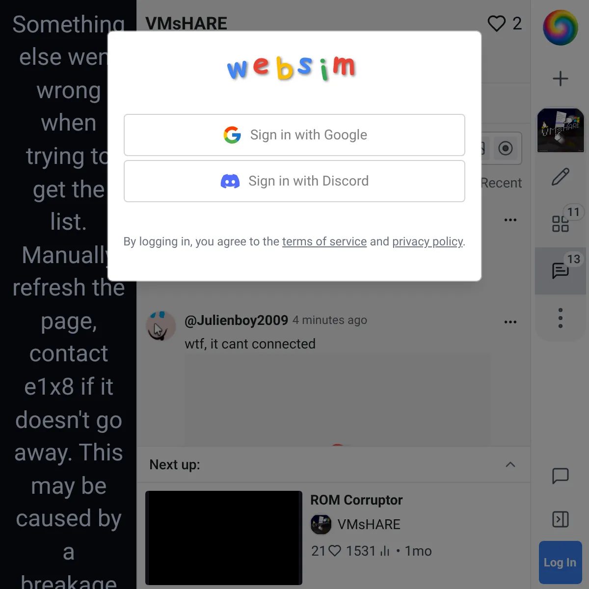 the project is loading
