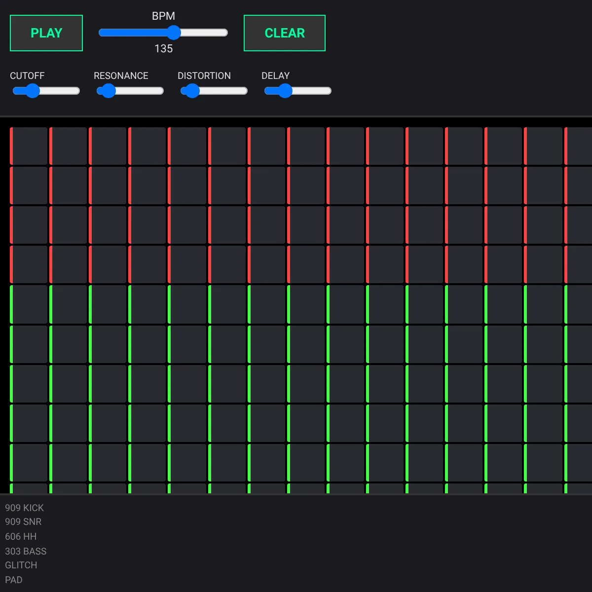 Acid Techno Grid Sequencer