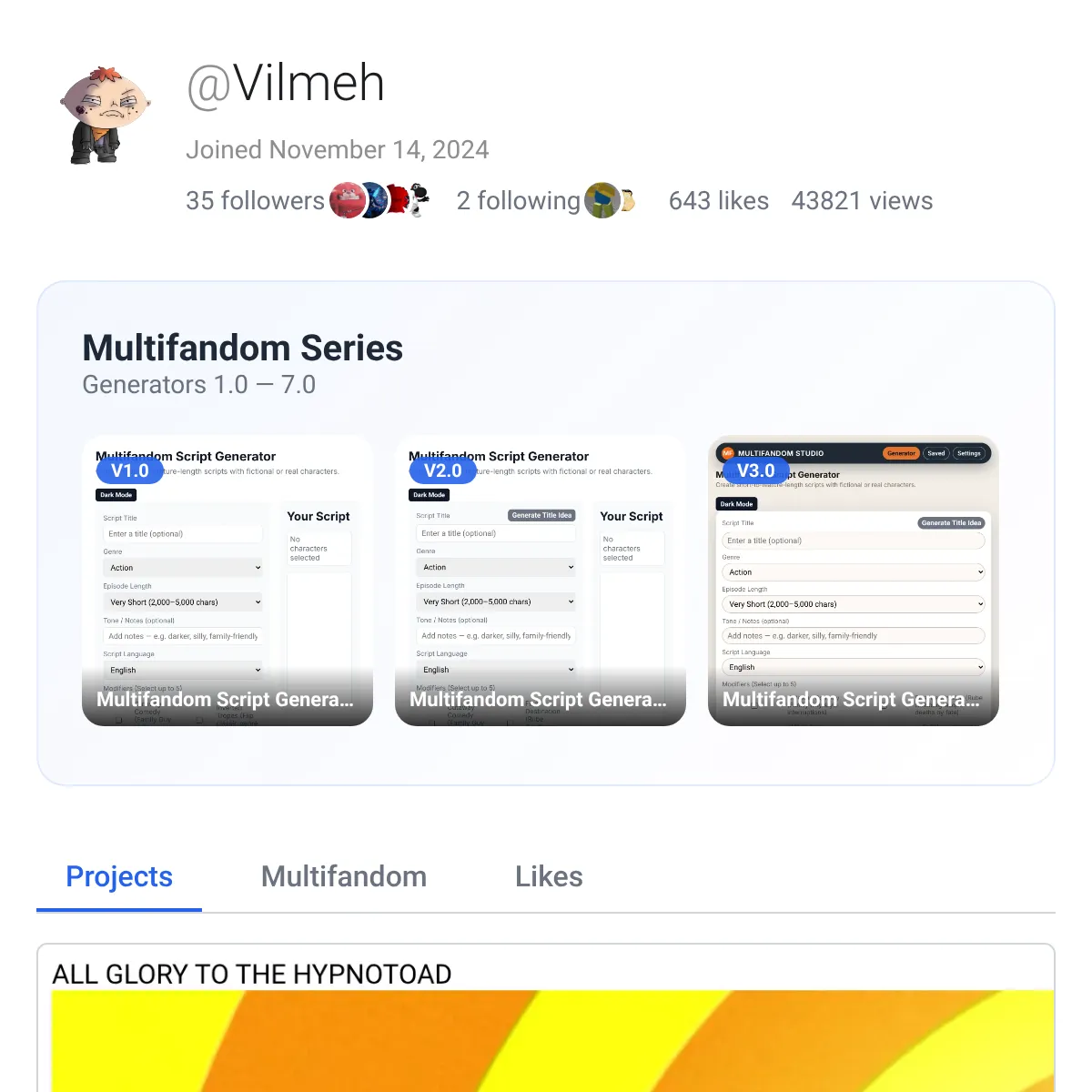 the project is loading