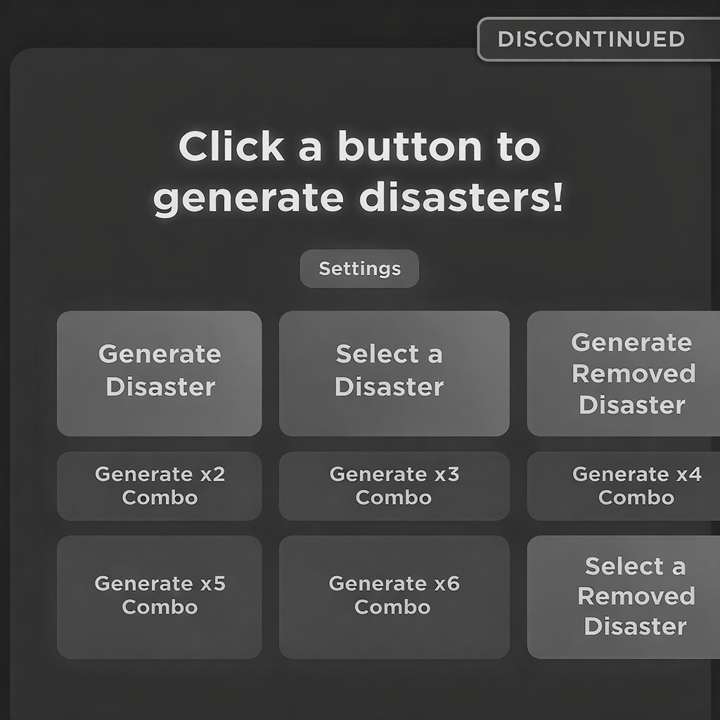 (DISCONTINUED) Random Disaster Generator
