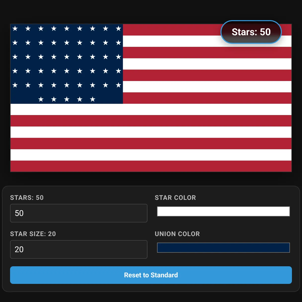 Interactive USA Flag Editor