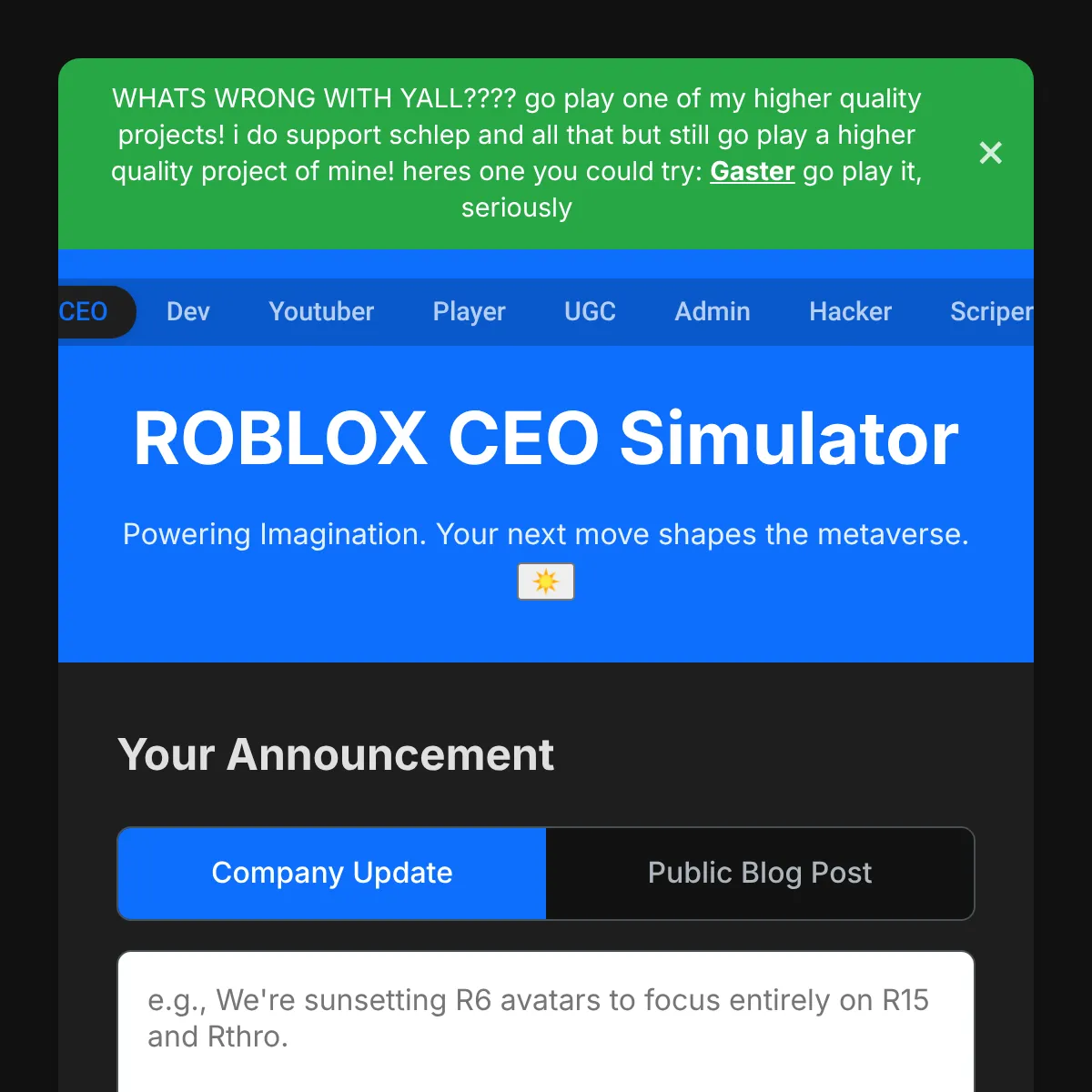 ROBLOX CEO Simulator