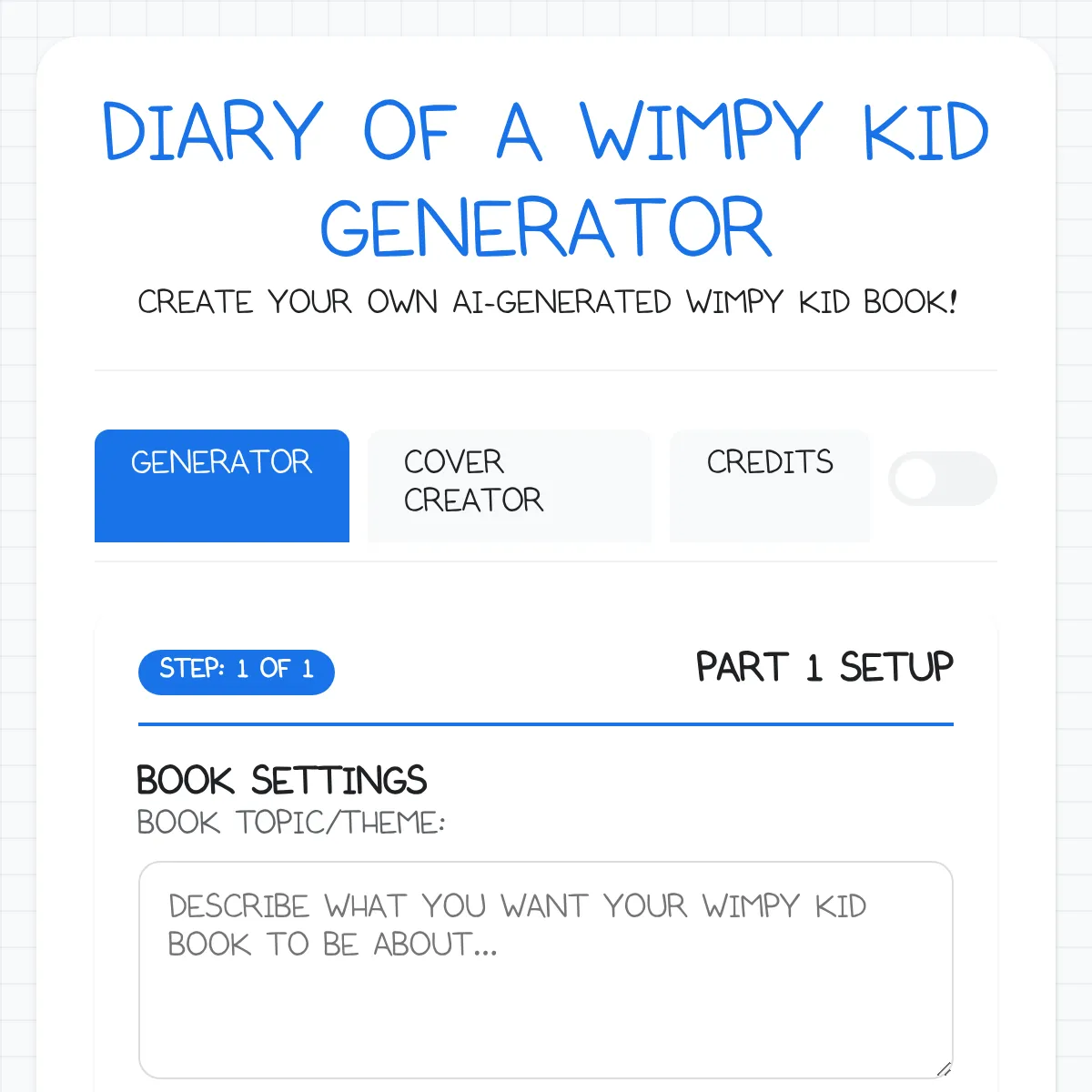 Diary of a Wimpy Kid Generator X