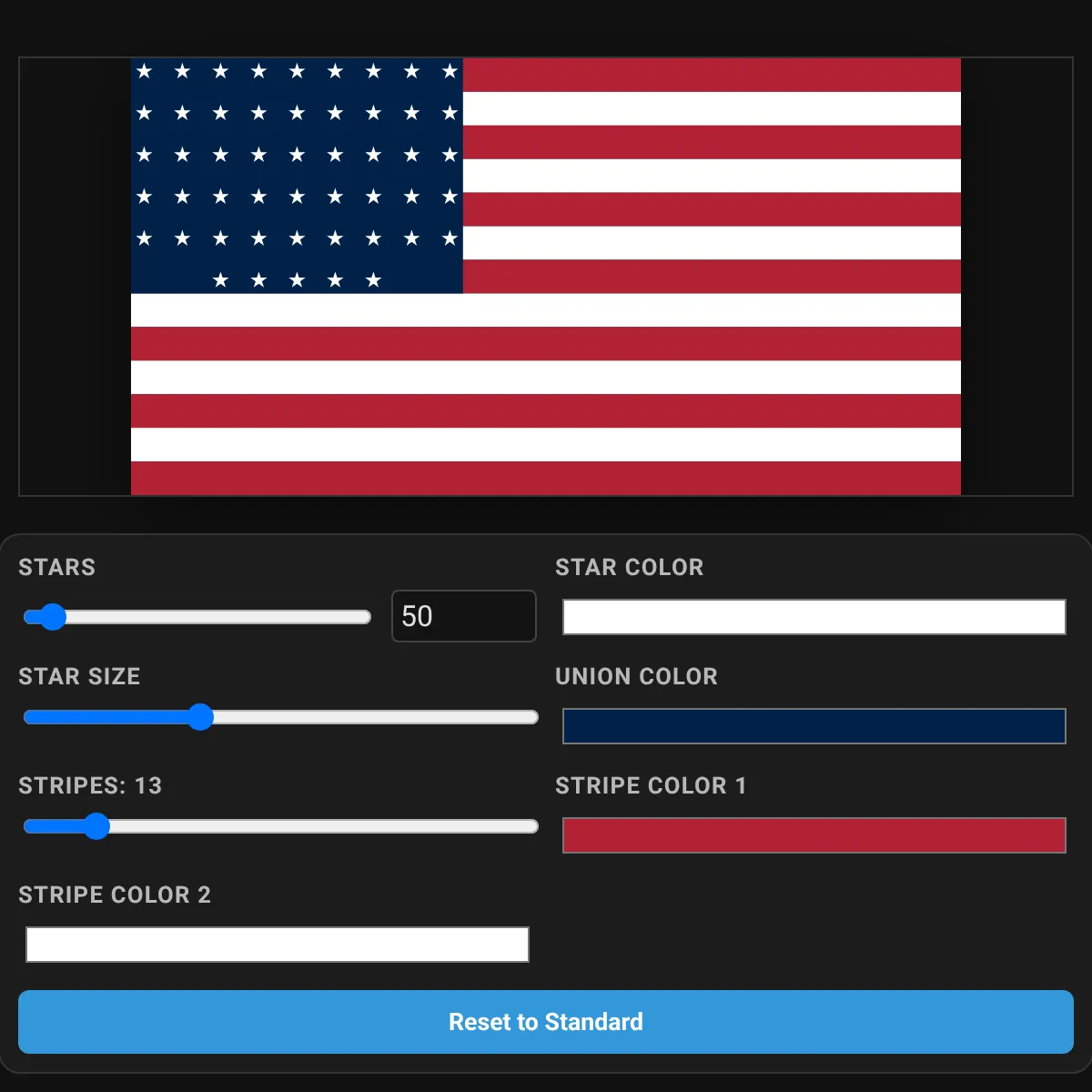 Interactive USA Flag Editor