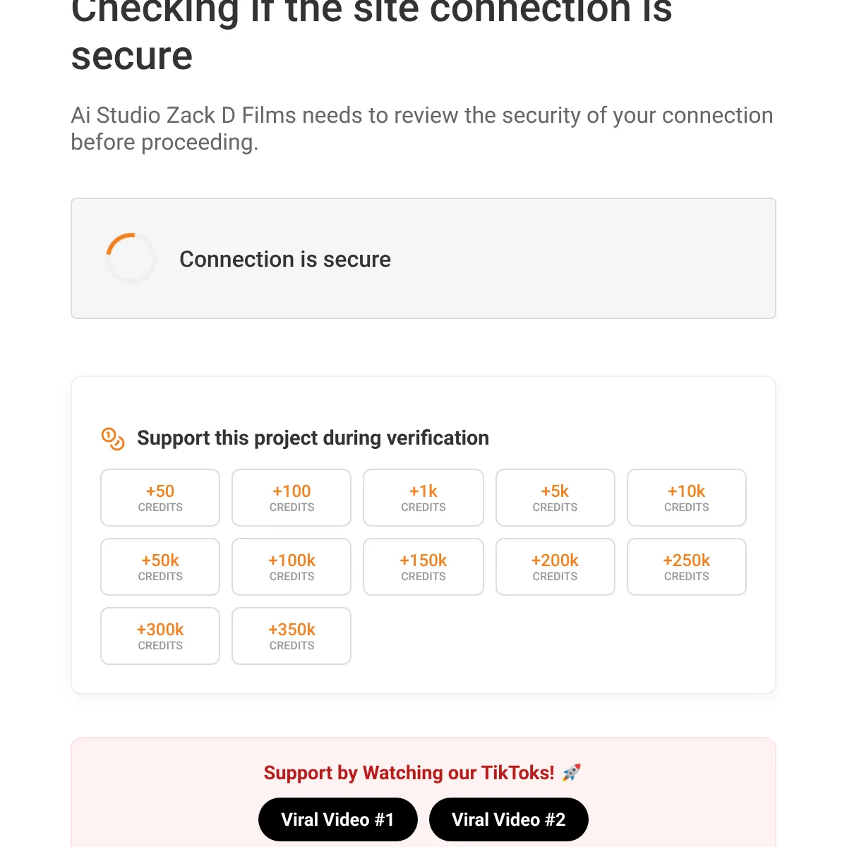 the project is loading