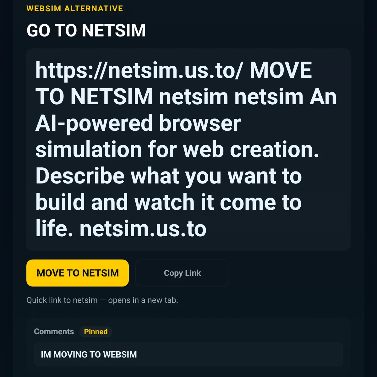 WEBSIM ALTERNATIVE